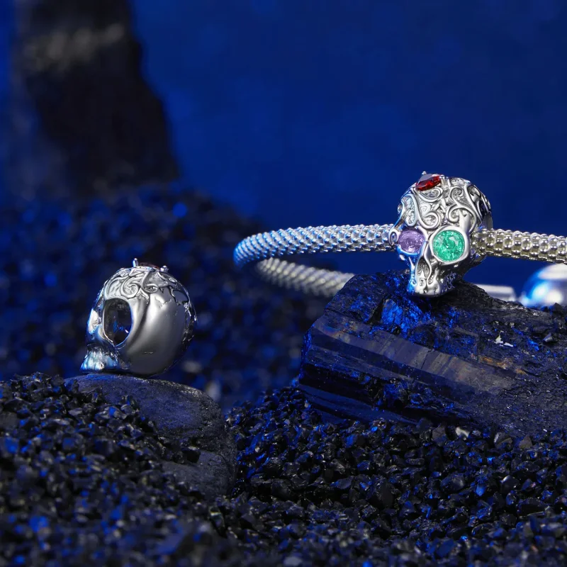 (bilde for) PANDORA Style hodeskalle med blomstermønster - SCC2893 - Vis 4