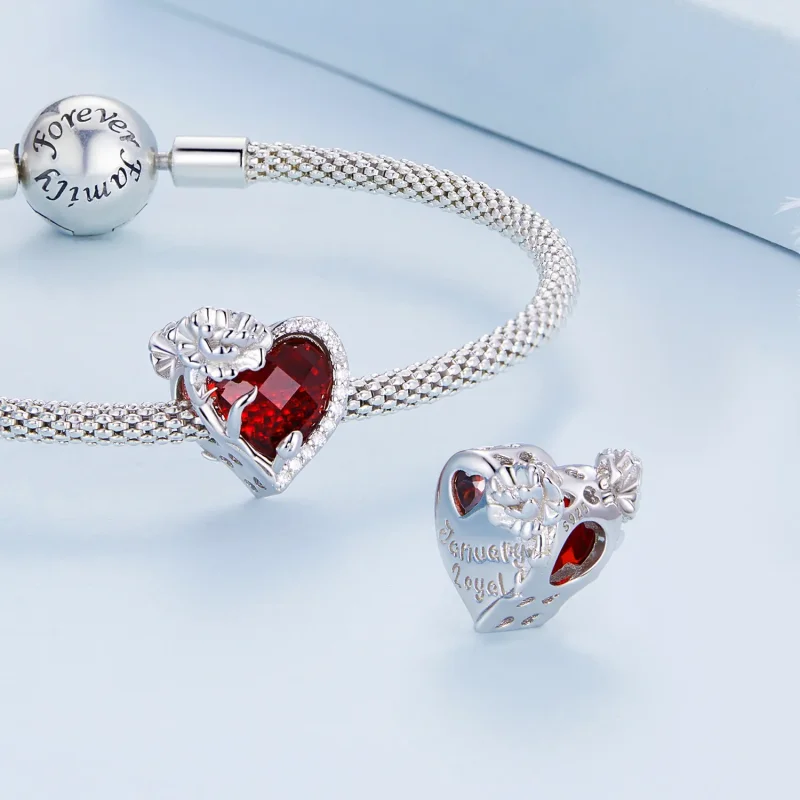 (bilde for) PANDORA Style januar fødselsstein hjerte sjarm - BSC660-1 - Vis 5