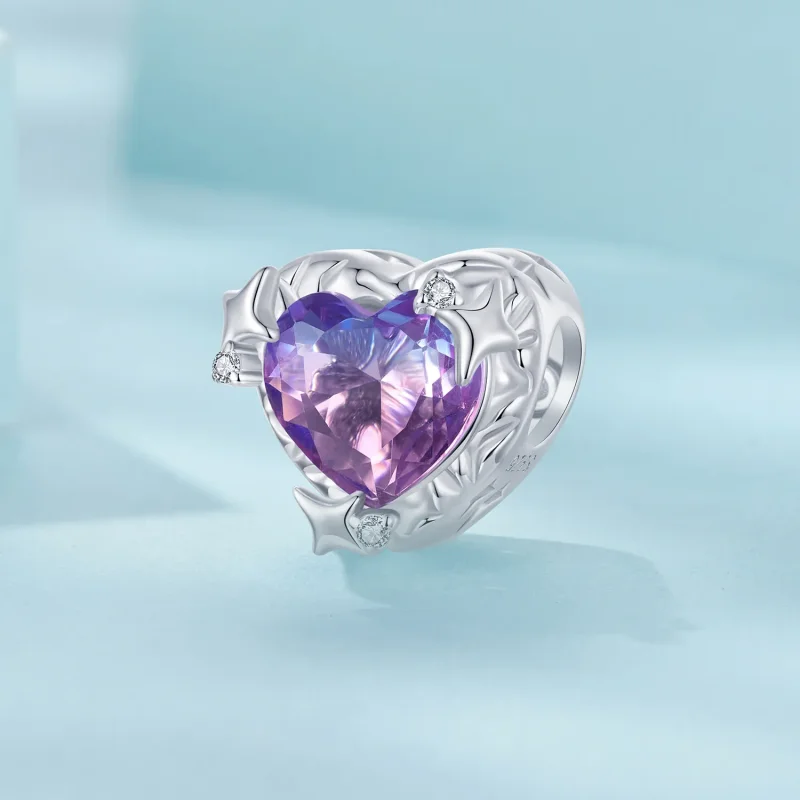 (bilde for) PANDORA Style Lilla rosa gradienthjerte - SCC2824 - Vis 2