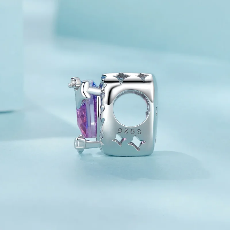 (bilde for) PANDORA Style Lilla rosa gradienthjerte - SCC2824 - Vis 3