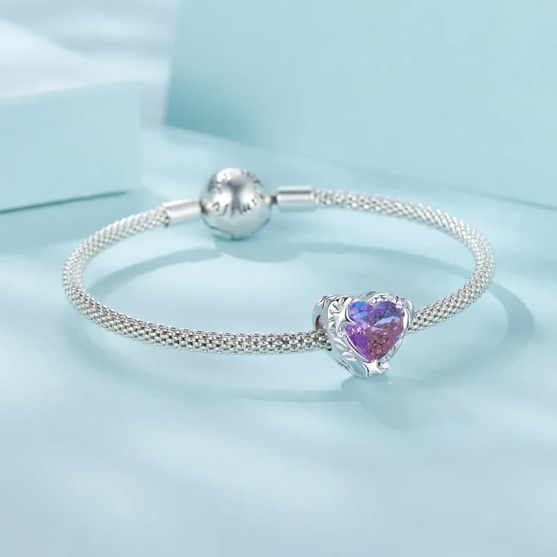 (bilde for) PANDORA Style Lilla rosa gradienthjerte - SCC2824 - Vis 5