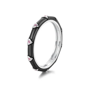 (bilde for) PANDORA Style Liten kjærlighet enkelt ring - SCR1056-BK
