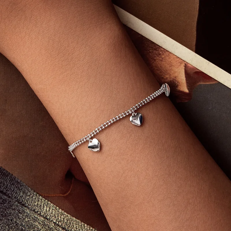 (bilde for) PANDORA Style Love armbånd med doble lag perler - BSB190 - Vis 5