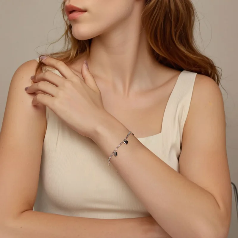 (bilde for) PANDORA Style Love armbånd med doble lag perler - BSB190 - Vis 7