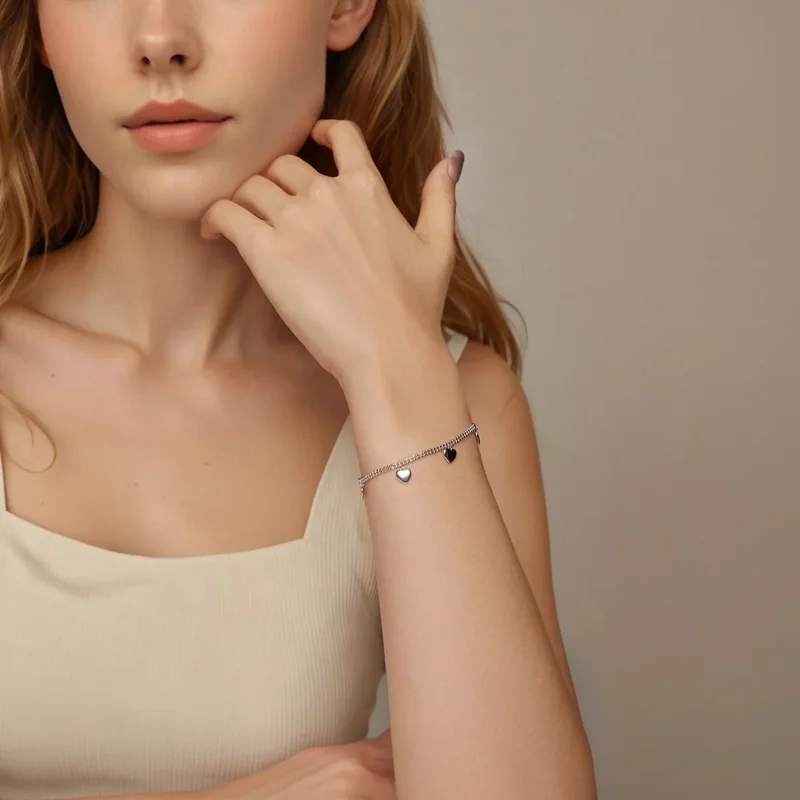 (bilde for) PANDORA Style Love armbånd med doble lag perler - BSB190 - Vis 8