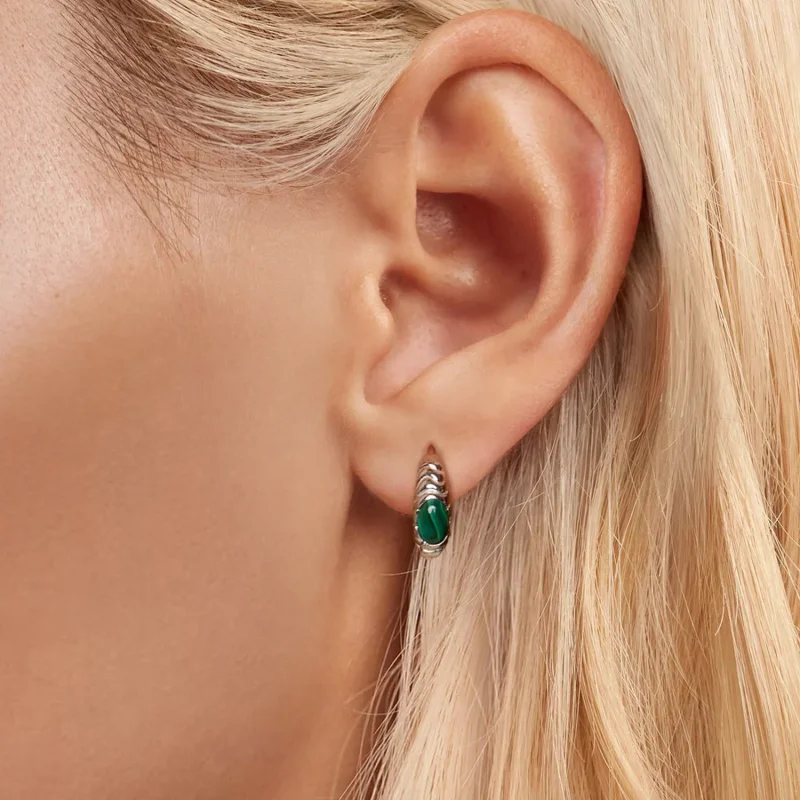 (bilde for) PANDORA Style Malachite øredobber - BSE1057 - Vis 5