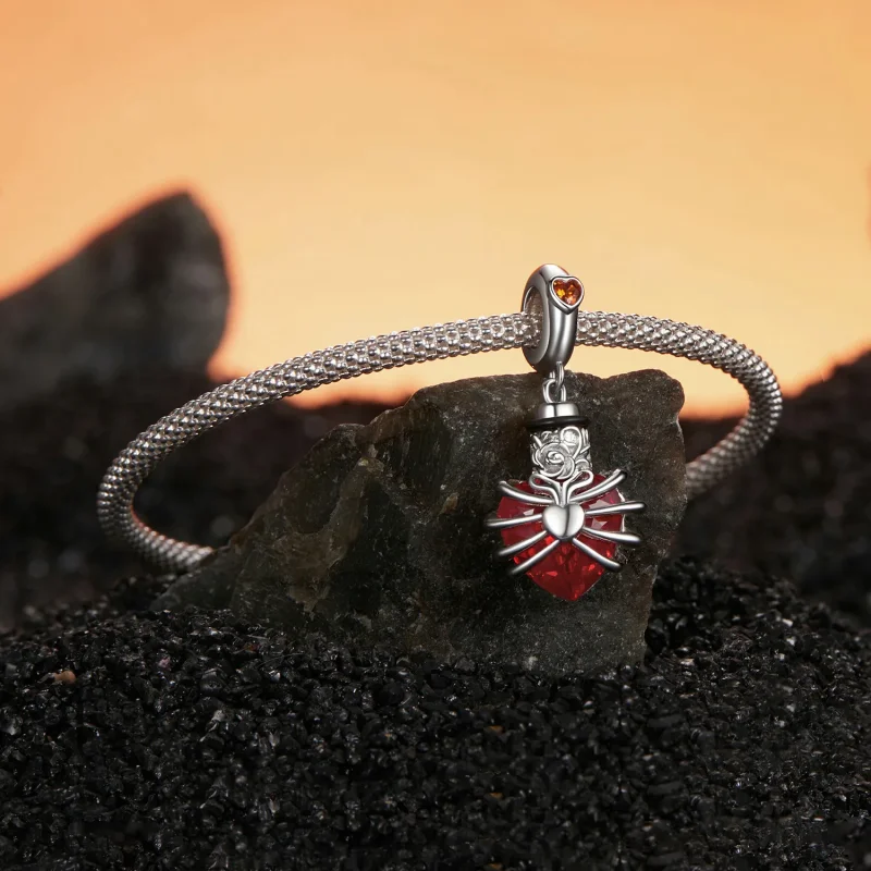 (bilde for) PANDORA Style Memorial Rose Heart Rød - BSC1058-RD - Vis 3