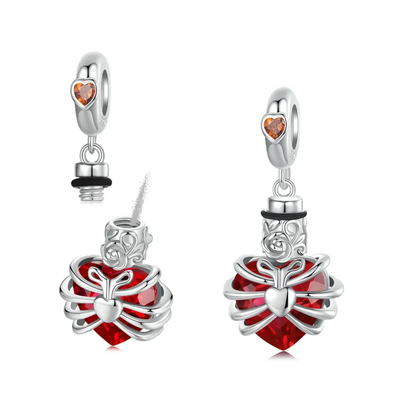 (bilde for) PANDORA Style Memorial Rose Heart Rød - BSC1058-RD - Vis 7