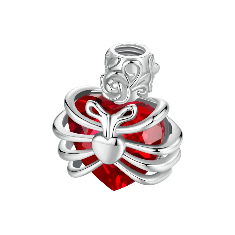 (bilde for) PANDORA Style Memorial Rose Heart Rød - BSC1058-RD - Vis 8