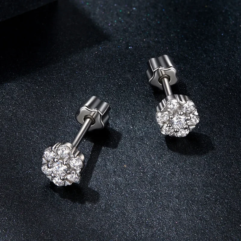 (bilde for) PANDORA Style Moissanite øredobber (med ett sertifikat) - MSE059 - Vis 3