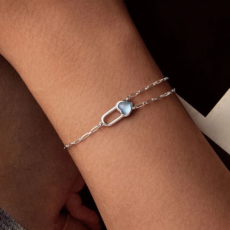 (bilde for) PANDORA Style Natural Aquamarine Armbånd - BSB191 - Vis 3