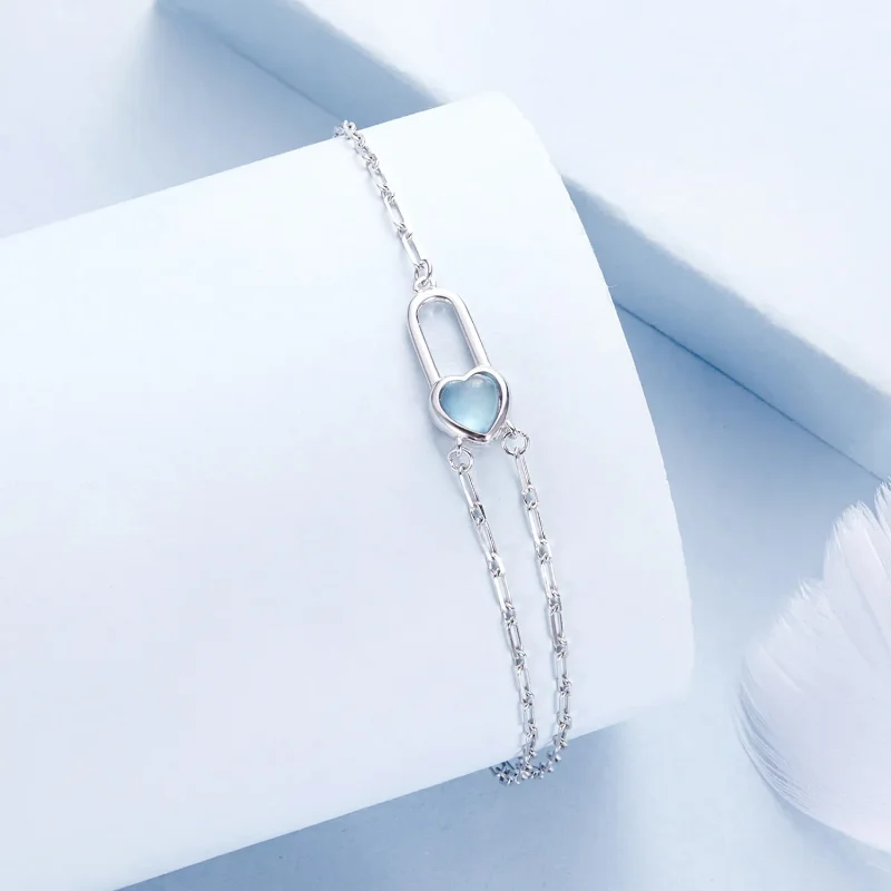 (bilde for) PANDORA Style Natural Aquamarine Armbånd - BSB191 - Vis 2