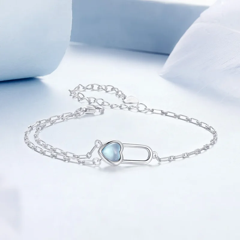 (bilde for) PANDORA Style Natural Aquamarine Armbånd - BSB191 - Vis 4