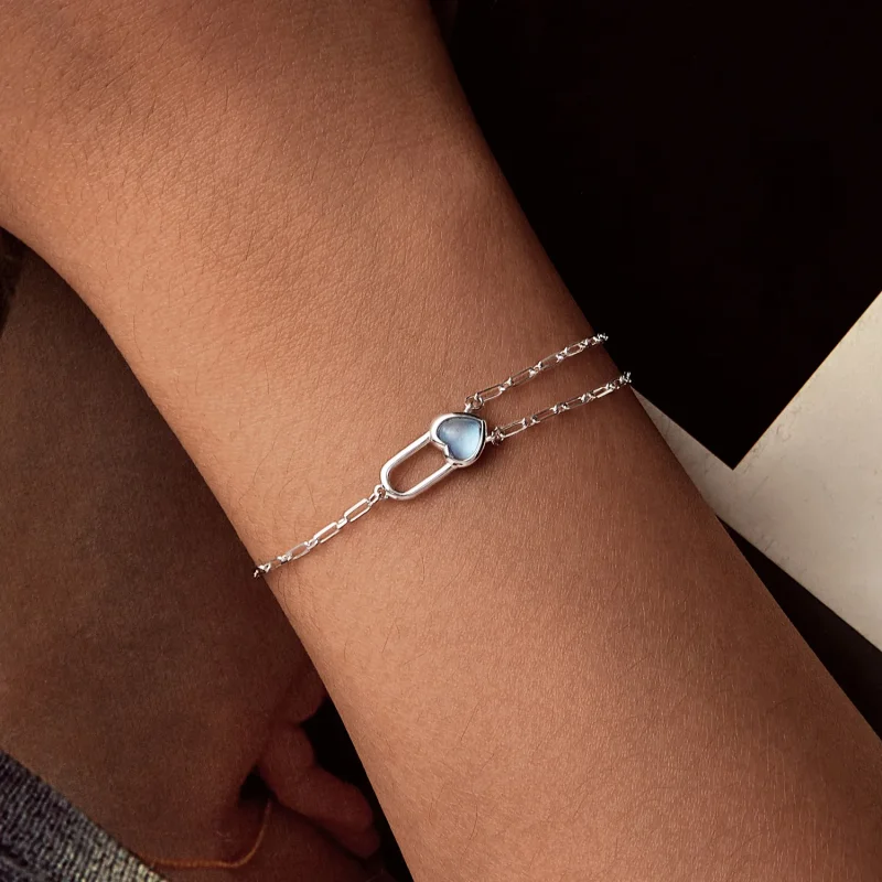 (bilde for) PANDORA Style Natural Aquamarine Armbånd - BSB191 - Vis 5