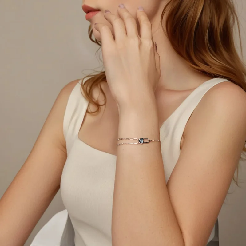 (bilde for) PANDORA Style Natural Aquamarine Armbånd - BSB191 - Vis 8