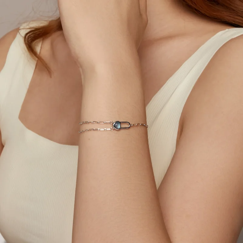 (bilde for) PANDORA Style Natural Aquamarine Armbånd - BSB191 - Vis 9