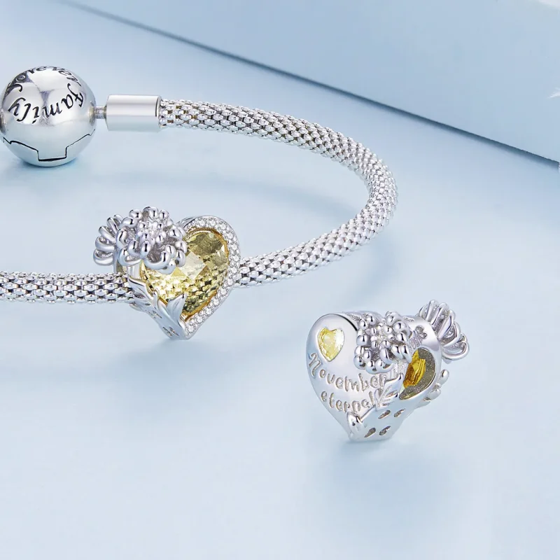 (bilde for) PANDORA Style November birthstone hjerte sjarm - BSC660-11 - Vis 5