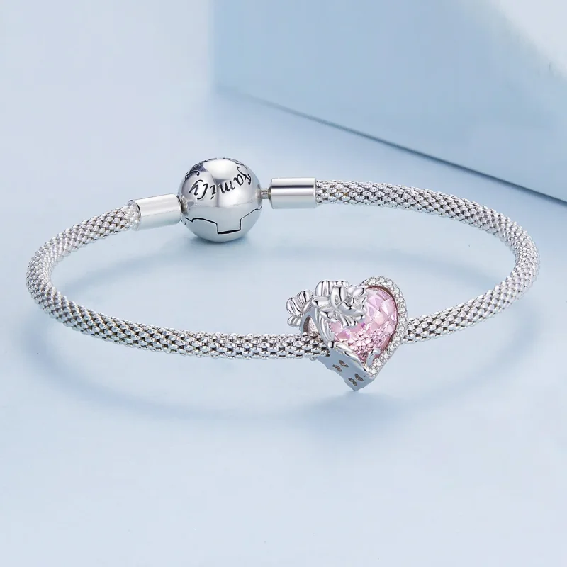 (bilde for) PANDORA Style Oktober fødselsstein hjerte sjarm - BSC660-10 - Vis 4