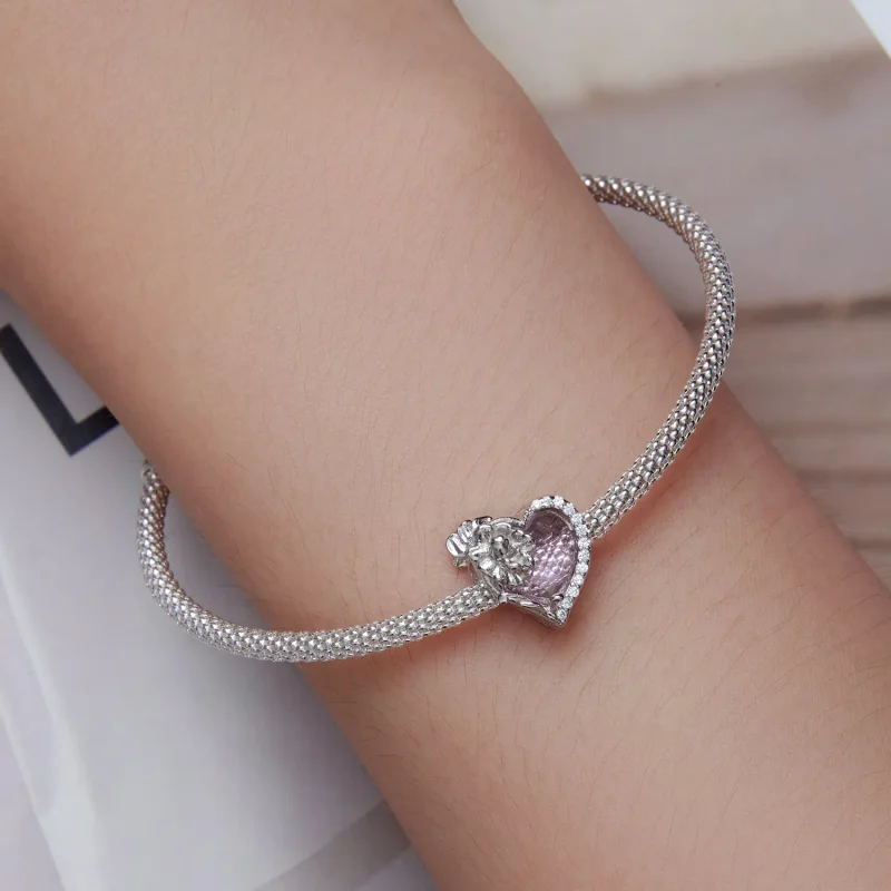 (bilde for) PANDORA Style Oktober fødselsstein hjerte sjarm - BSC660-10 - Vis 6