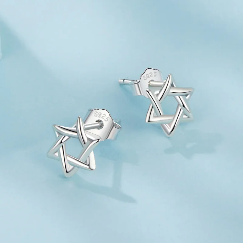 (bilde for) PANDORA Style Øredobber med seks spiss stjerne - SCE1809 - Vis 3
