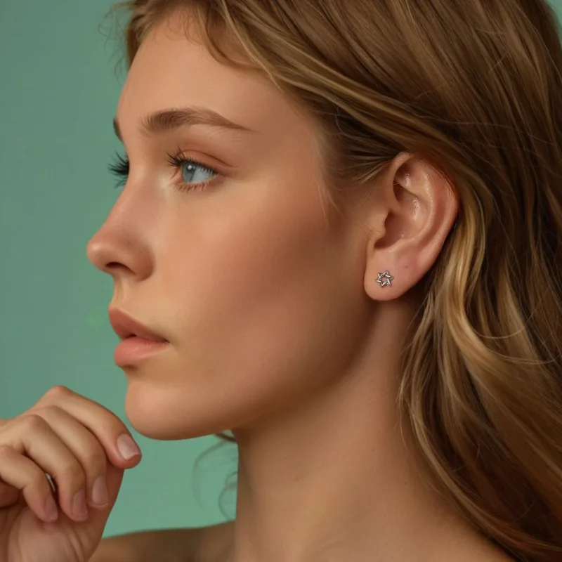 (bilde for) PANDORA Style Øredobber med seks spiss stjerne - SCE1809 - Vis 8