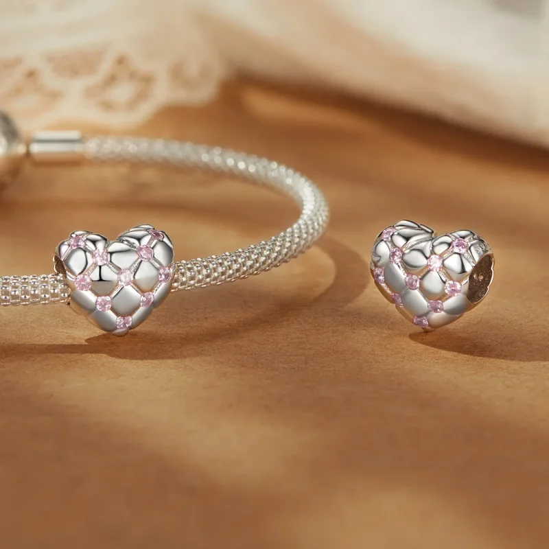 (bilde for) PANDORA Style Rosa diamanthjerteperler - BSC1054 - Vis 4