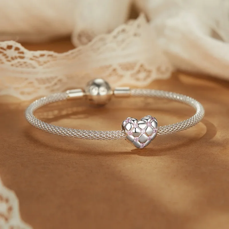 (bilde for) PANDORA Style Rosa diamanthjerteperler - BSC1054 - Vis 5