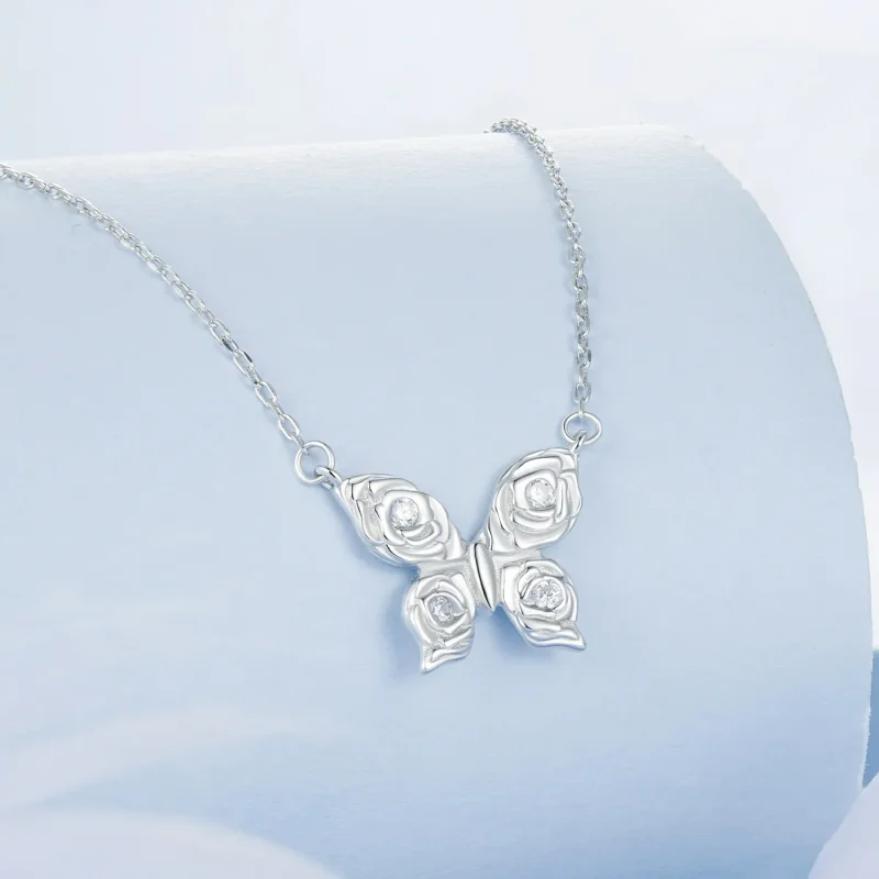 (bilde for) PANDORA Style Rose Butterfly Halskjede - BSN396 - Vis 2