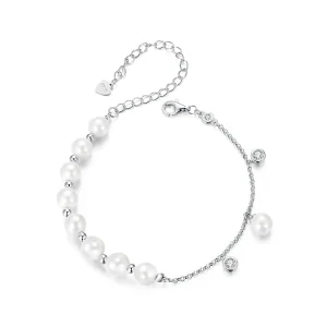 (bilde for) PANDORA Style Shell Bead Tassel Armbånd - BSB189