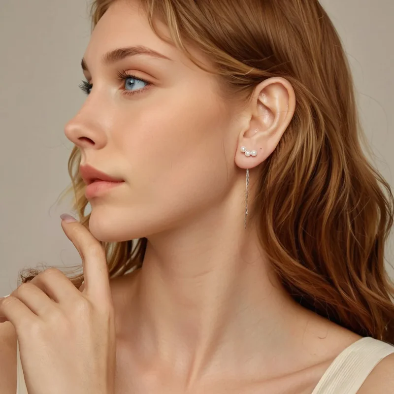 (bilde for) PANDORA Style Shell Pearl Tassel øredobber - SCE1777 - Vis 7