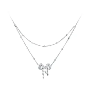 PANDORA Style Shining Bow Halskjedekjede - BSN398 (bilde for) PANDORA Style Shining Bow Halskjedekjede - BSN398