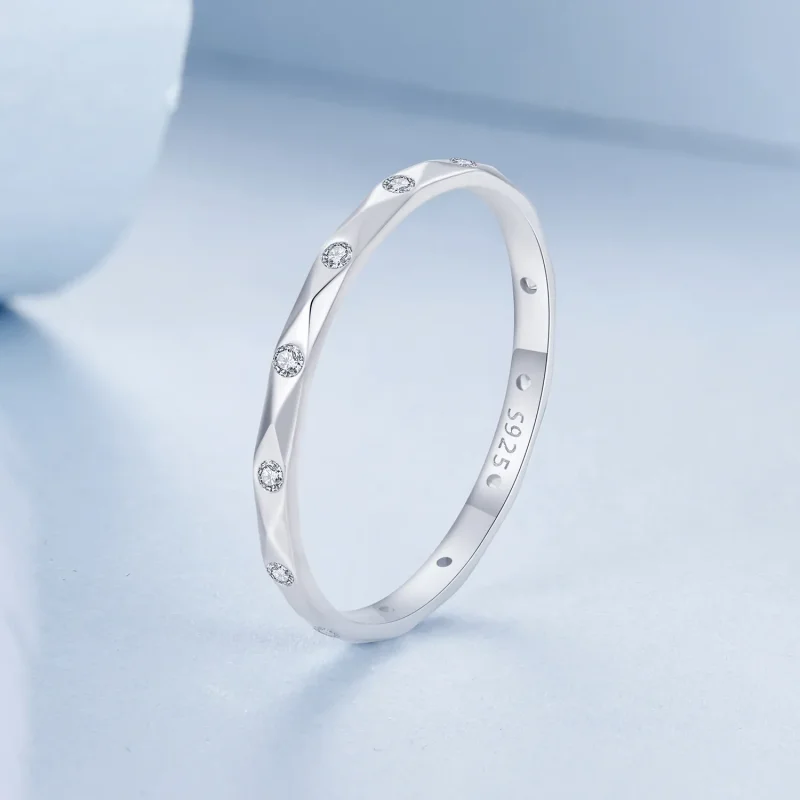 (bilde for) PANDORA Style Shining diamant liten enkelt ring - BSR578 - Vis 2