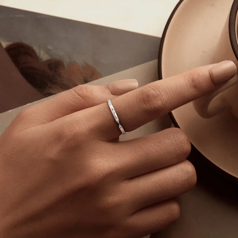 (bilde for) PANDORA Style Shining diamant liten enkelt ring - BSR578 - Vis 5