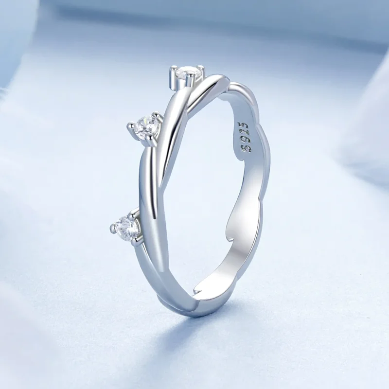 (bilde for) PANDORA Style Simple Button Cord Ring - BSR586 - Vis 2