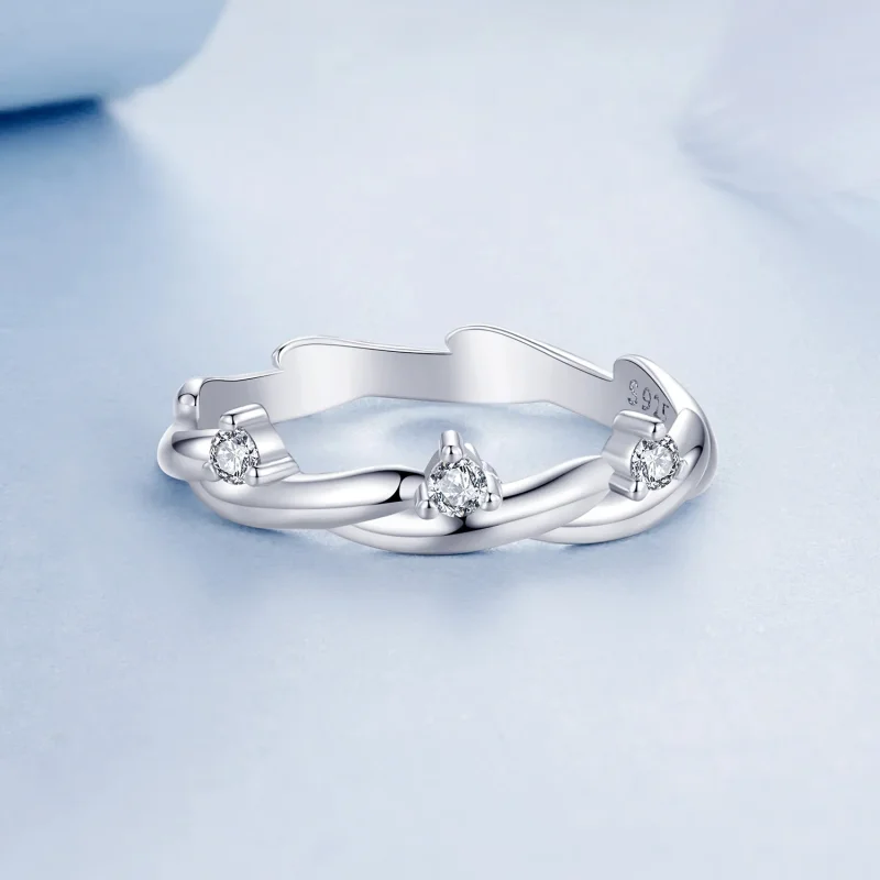 (bilde for) PANDORA Style Simple Button Cord Ring - BSR586 - Vis 4