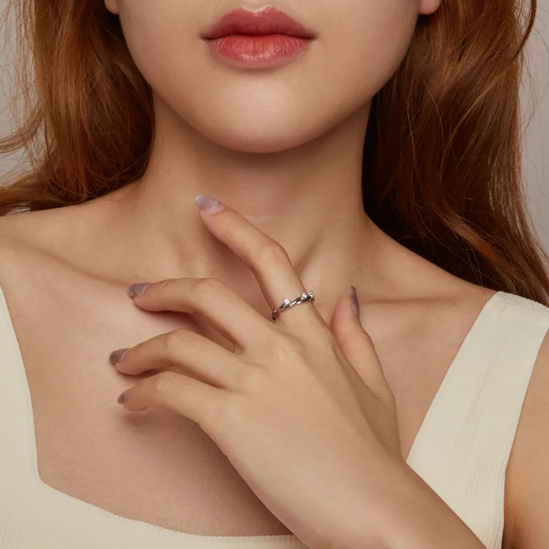 (bilde for) PANDORA Style Simple Button Cord Ring - BSR586 - Vis 10