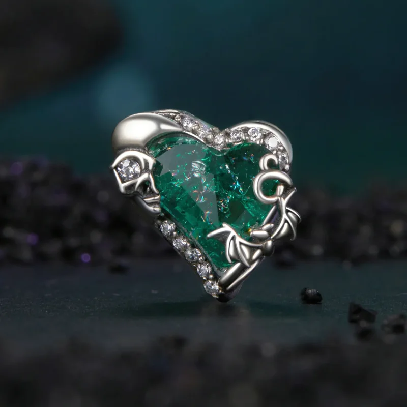 (bilde for) PANDORA Style Skull Heart Beads - BSC1064 - Vis 2
