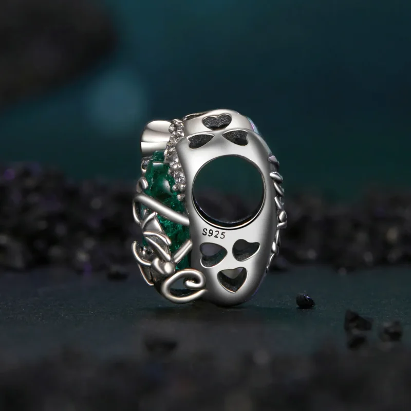(bilde for) PANDORA Style Skull Heart Beads - BSC1064 - Vis 3