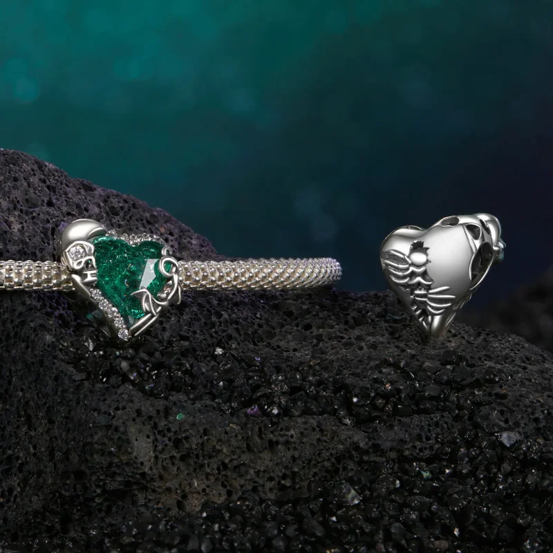 (bilde for) PANDORA Style Skull Heart Beads - BSC1064 - Vis 4