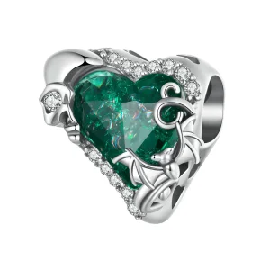(bilde for) PANDORA Style Skull Heart Beads - BSC1064