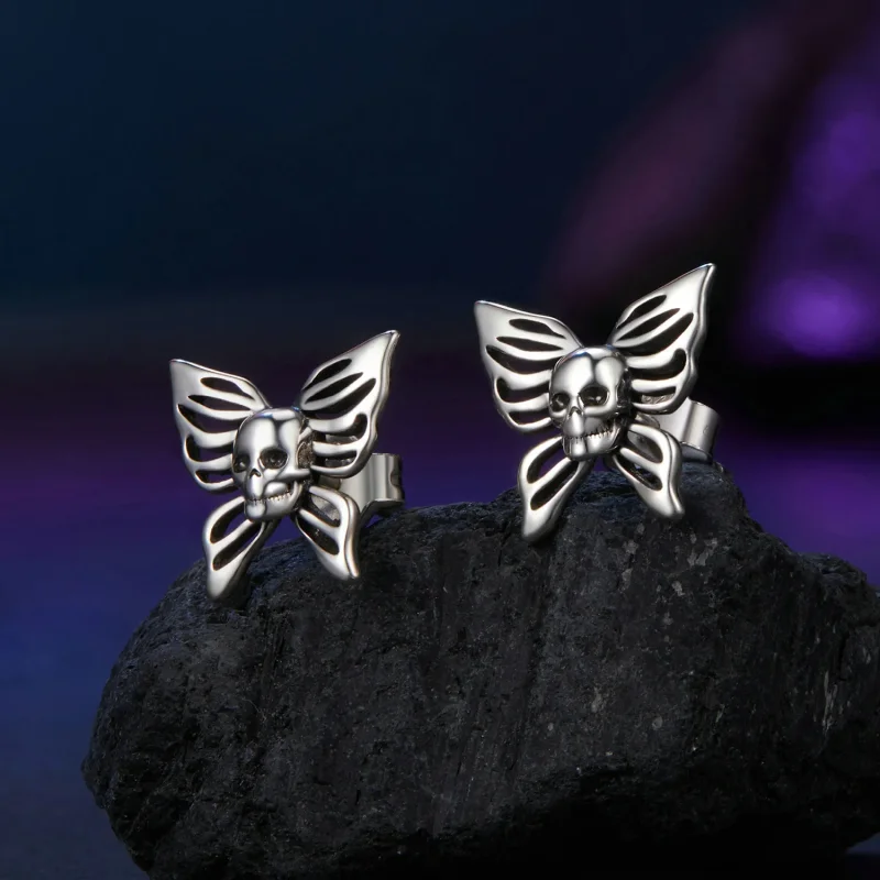 (bilde for) PANDORA Style Skull Sommerfugl øredobber - SCE1798 - Vis 2