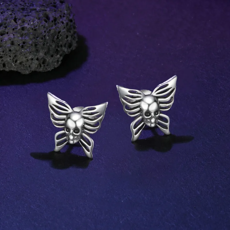 (bilde for) PANDORA Style Skull Sommerfugl øredobber - SCE1798 - Vis 3
