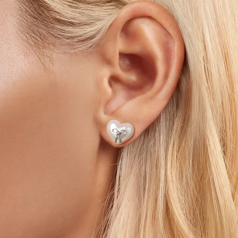 (bilde for) PANDORA Style Sløyfe Hjerte øredobber - SCE1810 - Vis 5