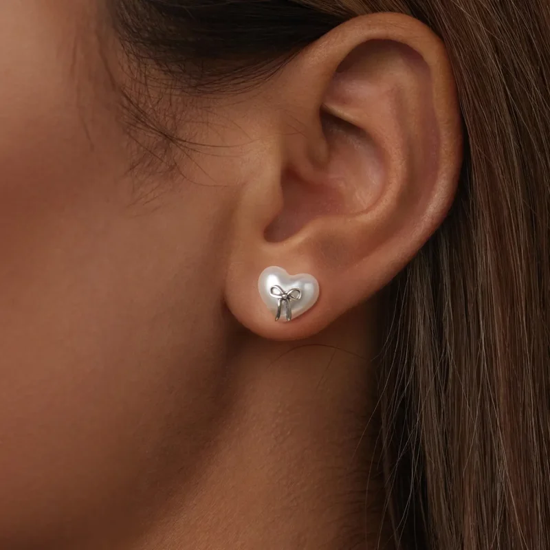 (bilde for) PANDORA Style Sløyfe Hjerte øredobber - SCE1810 - Vis 6
