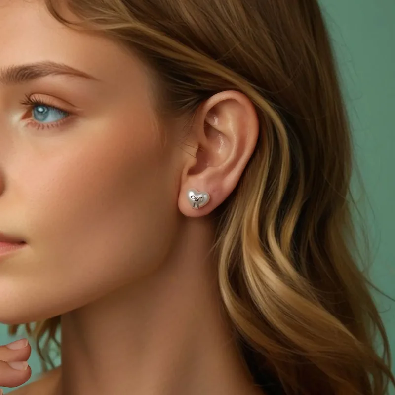 (bilde for) PANDORA Style Sløyfe Hjerte øredobber - SCE1810 - Vis 8
