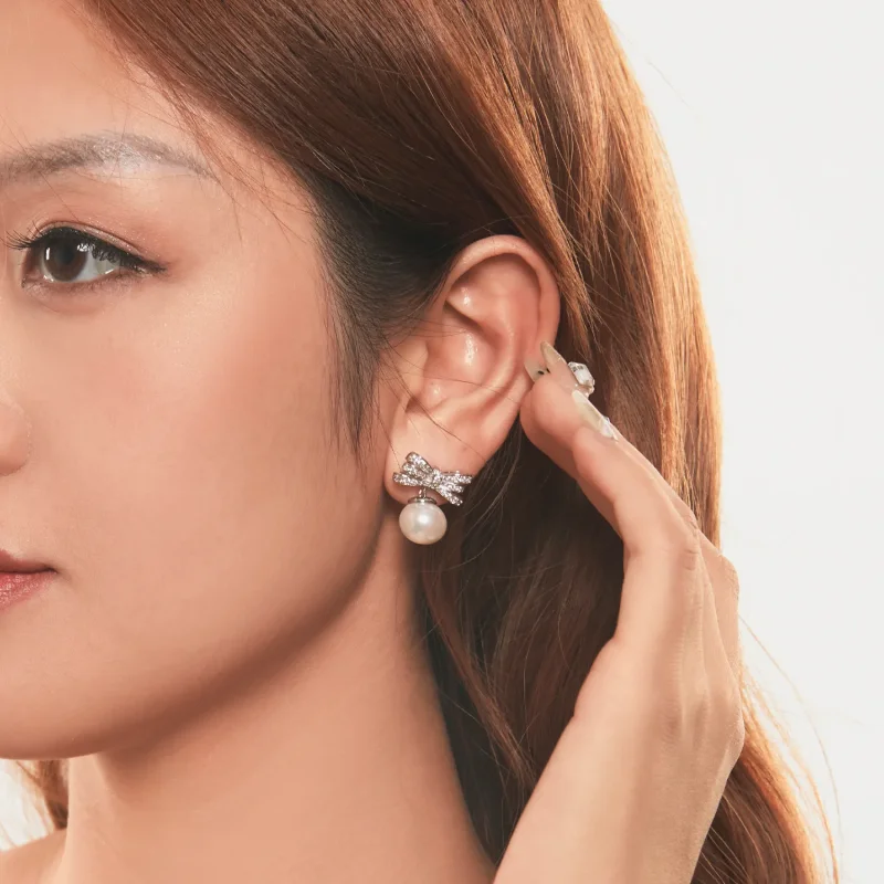 (bilde for) PANDORA Style Sløyfe Perleøredobber - YIE247 - Vis 9