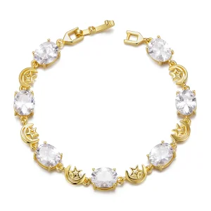 (bilde for) PANDORA Style Star and Moon Armbånd - YIB068-B