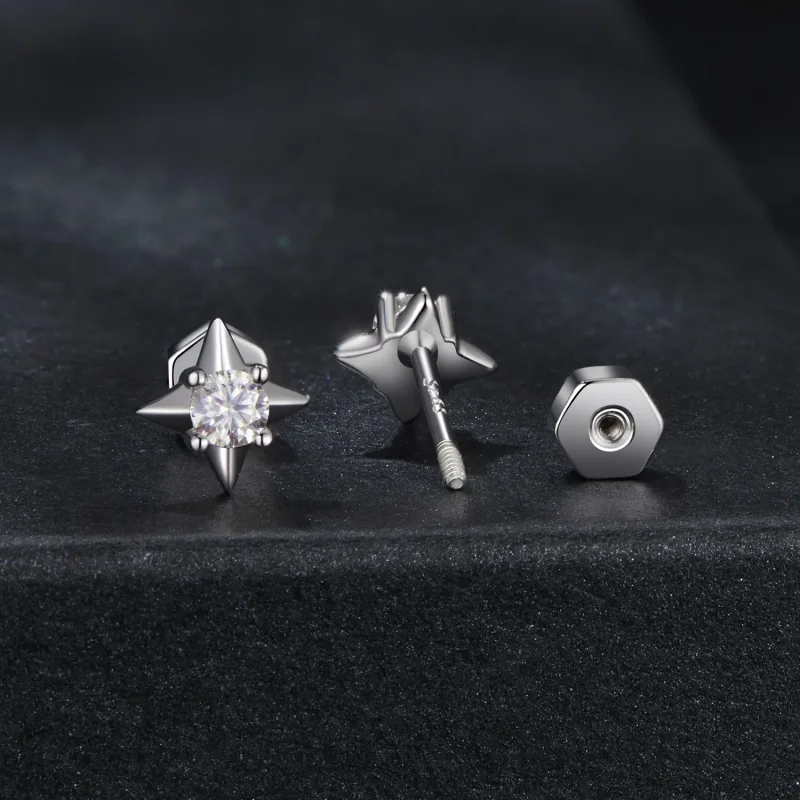 (bilde for) PANDORA Style Star glitrende øredobber (ett sertifikat) - MSE067 - Vis 2