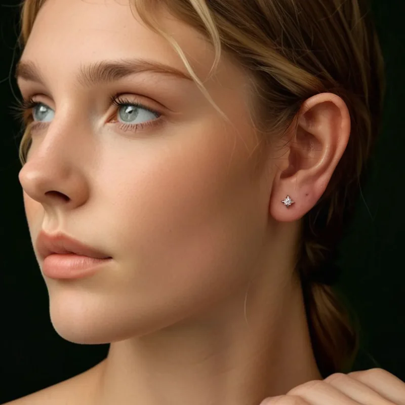 (bilde for) PANDORA Style Star glitrende øredobber (ett sertifikat) - MSE067 - Vis 8