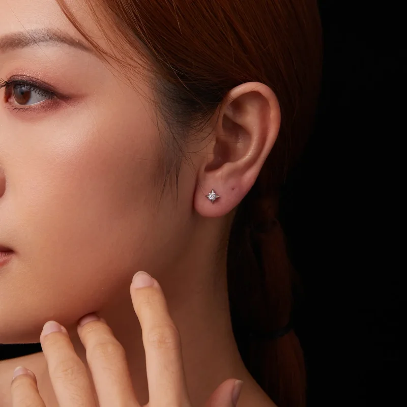 (bilde for) PANDORA Style Star glitrende øredobber (ett sertifikat) - MSE067 - Vis 9